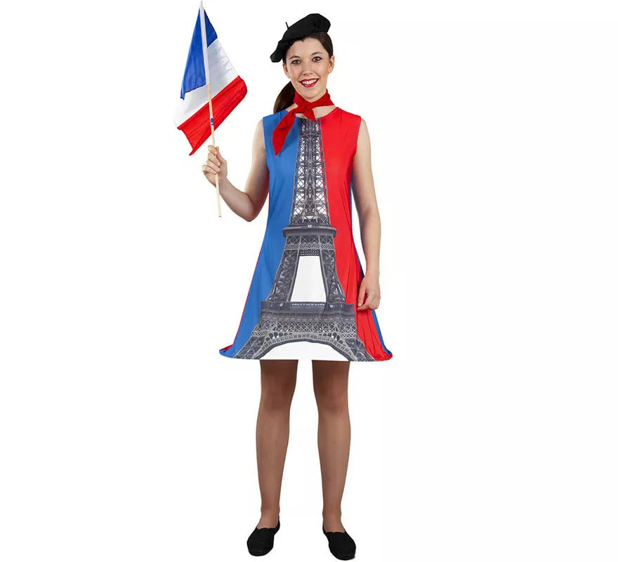 Translation missing: de.Disfraz de Vestido París Torre Eiffel para mujer
