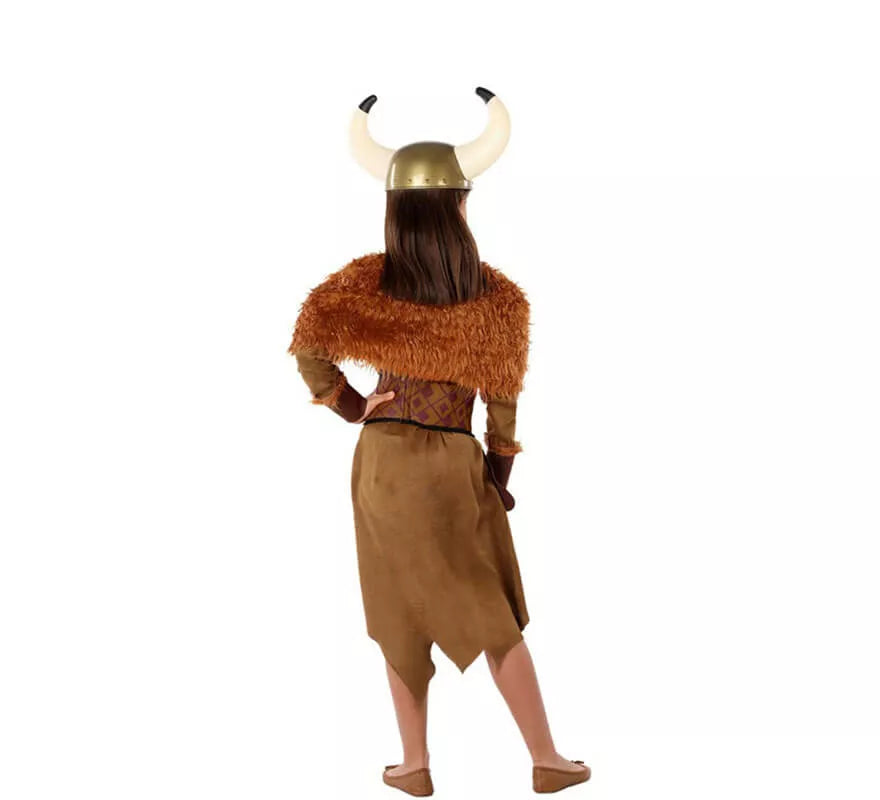 Translation missing: de.Disfraz de Vikinga Marrón para niña