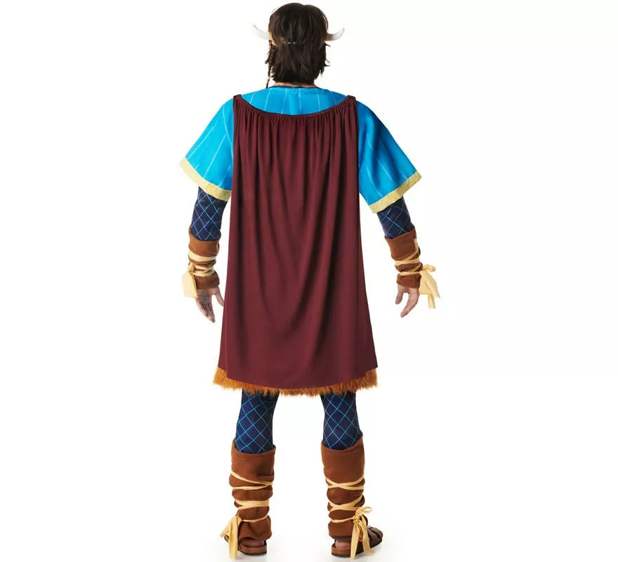 Translation missing: de.Disfraz de Vikingo azul con Capa para hombre