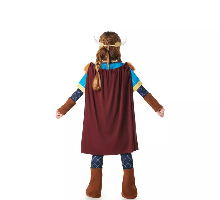 Translation missing: de.Disfraz de Vikingo azul con Capa para niños
