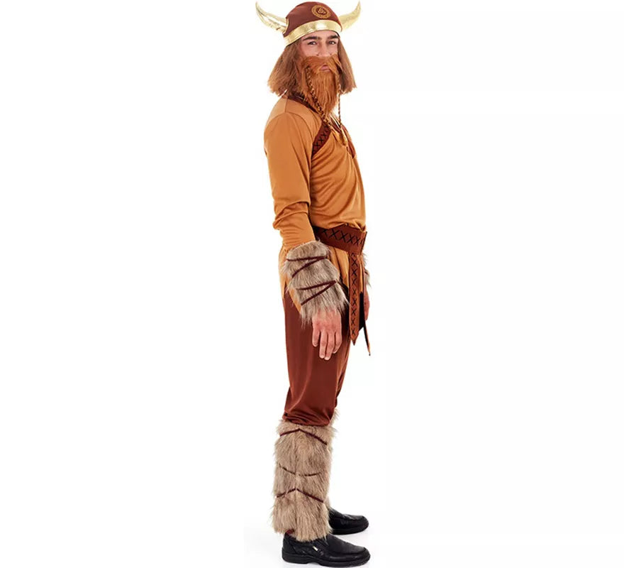 Translation missing: de.Disfraz de Vikingo Marrón Guerrero para hombre