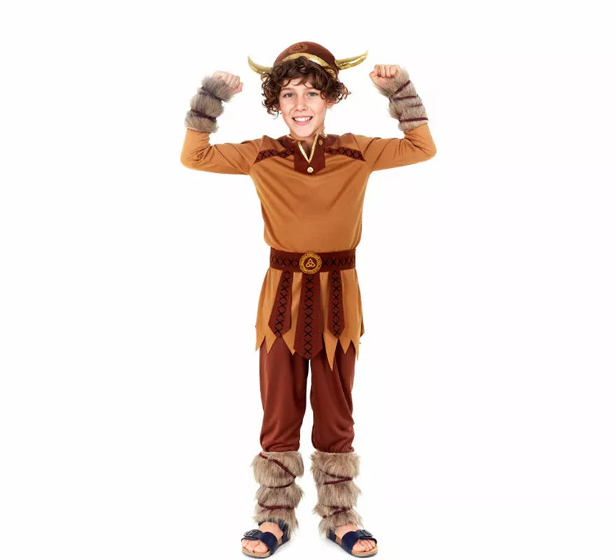 Translation missing: de.Disfraz de Vikingo marrón para niño