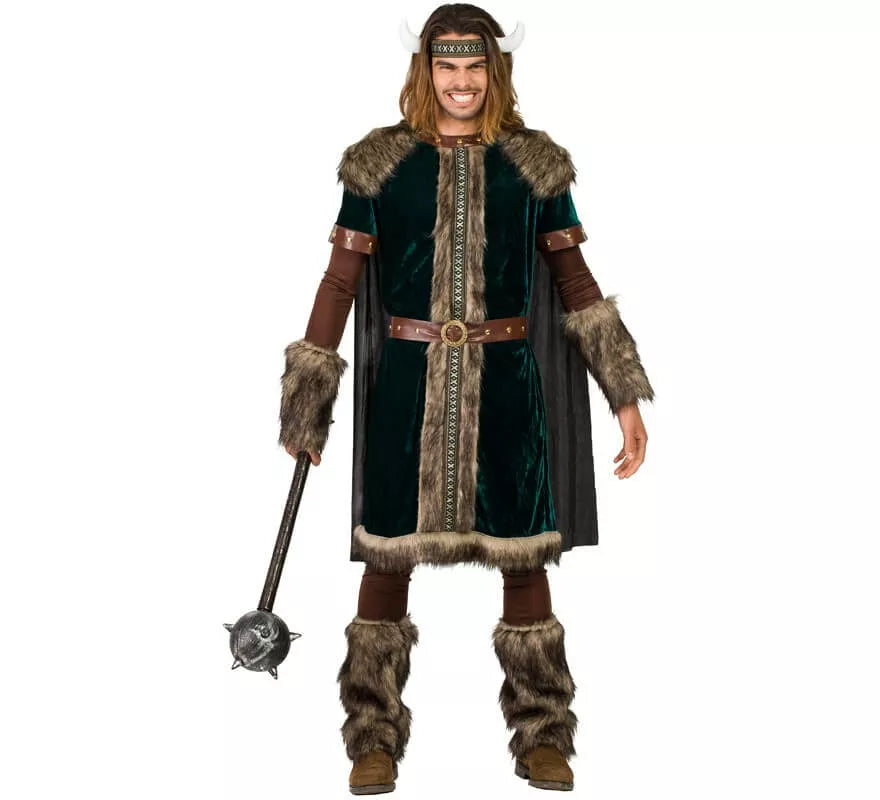 Translation missing: de.Disfraz de Vikingo verde para hombre