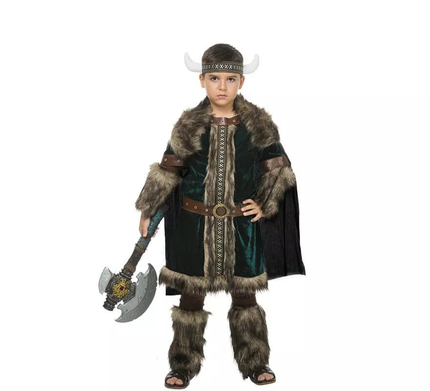 Translation missing: de.Disfraz de Vikingo verde para niño