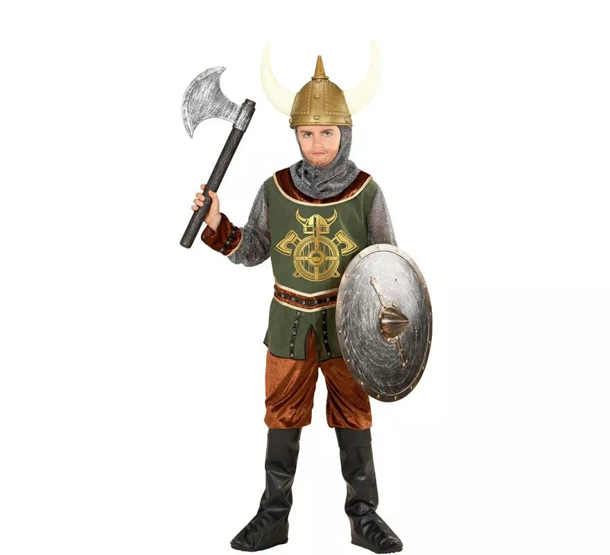 Translation missing: de.Disfraz de Vikingo verde para niño