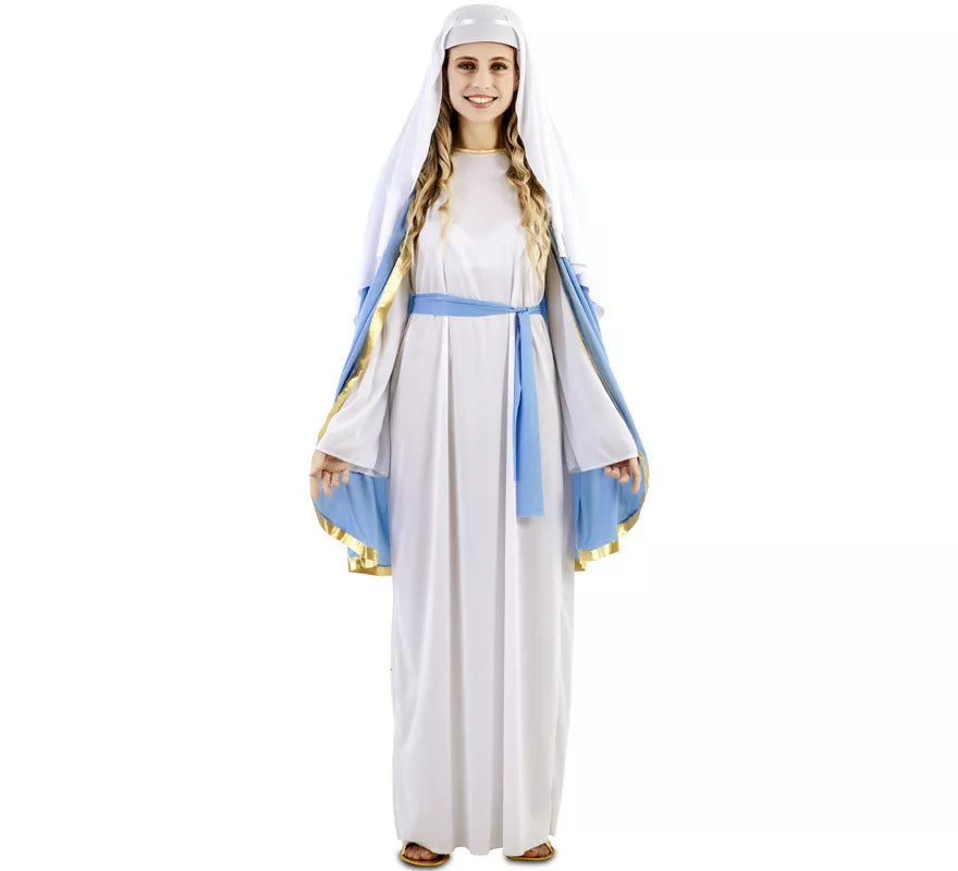 Translation missing: de.Disfraz de Virgen María con capa para mujer