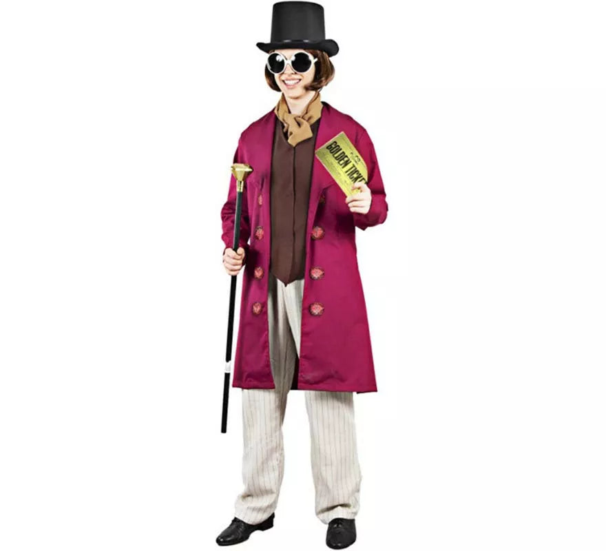 Translation missing: de.Disfraz de Willy Wonka para hombre
