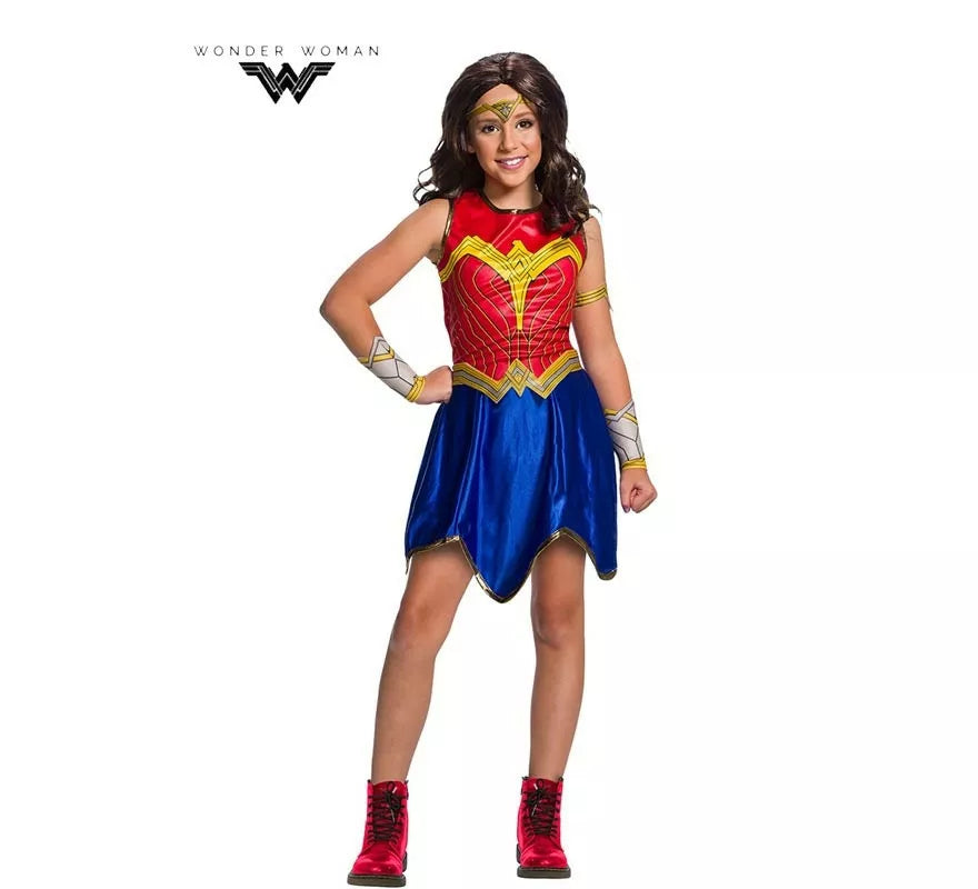 Translation missing: de.Disfraz de Wonder Woman Dc clásica con diadema para niña