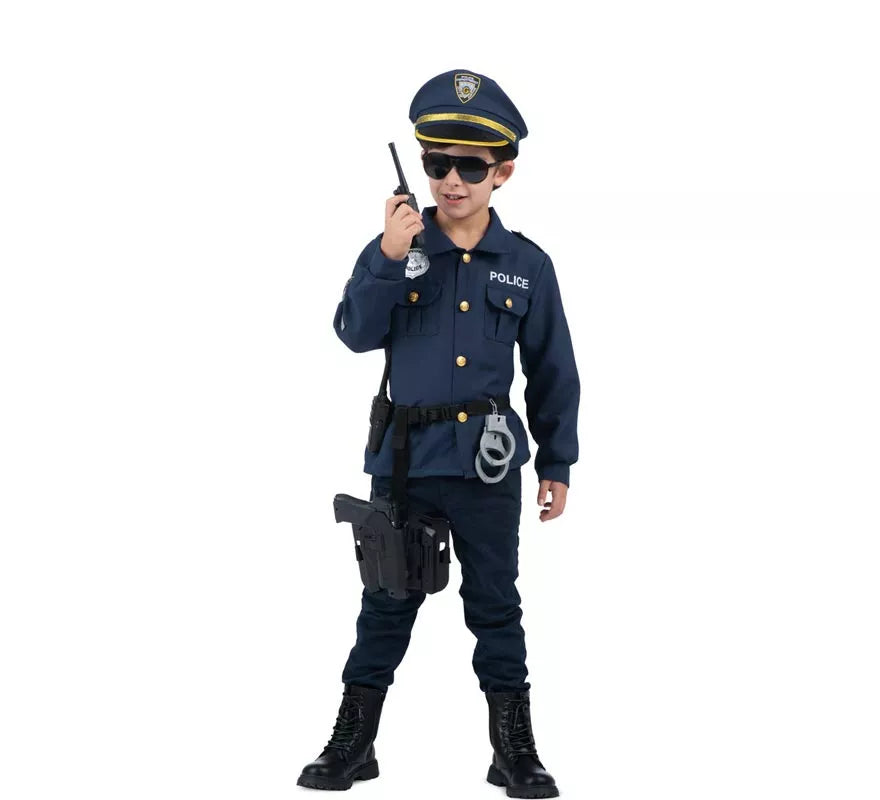 Translation missing: de.Disfraz de Yo Quiero Ser Policía con walkie-talkie para niños