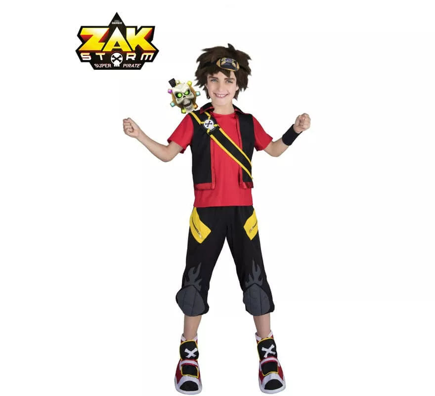 Translation missing: de.Disfraz de Zak Storm con peluca y espada para niño