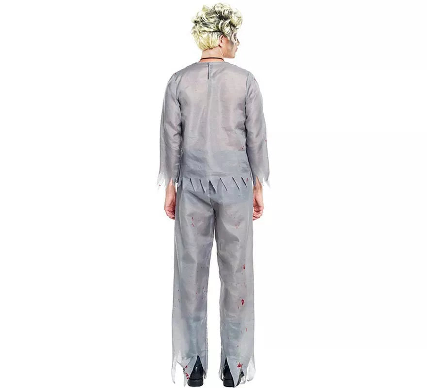 Translation missing: de.Disfraz de Zombie Colegial Gris para hombre