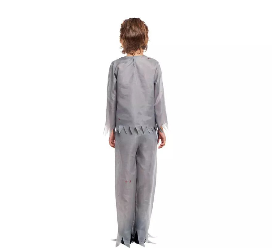 Translation missing: de.Disfraz de Zombie Colegial Gris para niño
