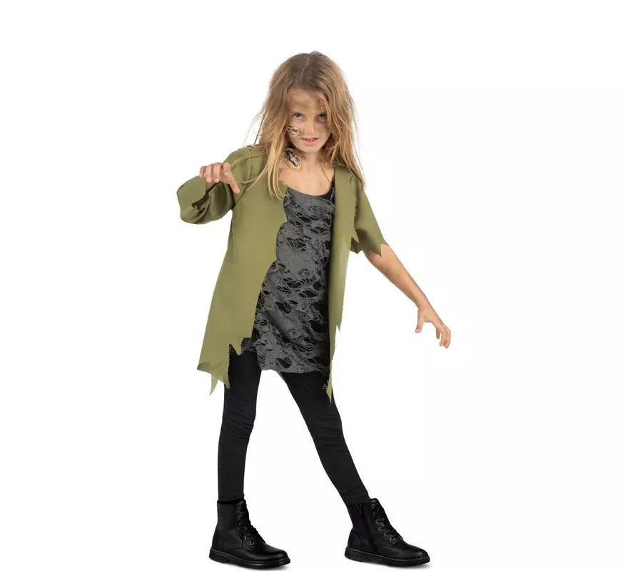 Disfraz de Zombie verde infectado para niño