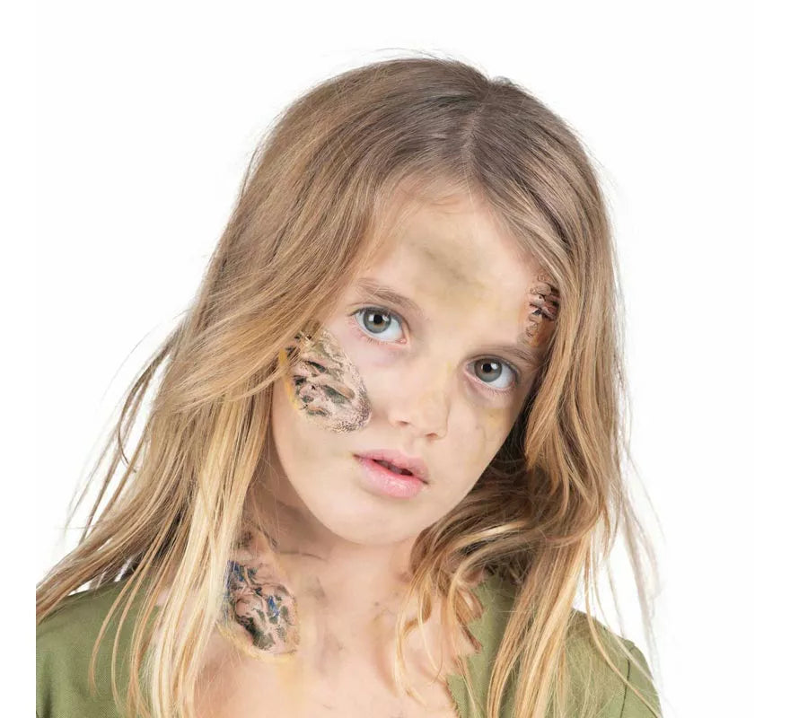 Translation missing: de.Disfraz de Zombie verde infectado para niño