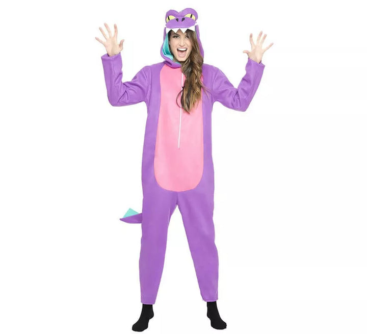 Disfraz Dinosaurio Lila para mujer
