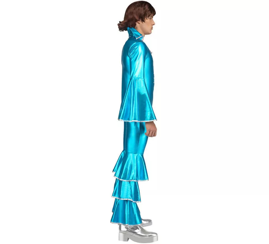 Translation missing: de.Disfraz Disco Azul Turquesa para hombre