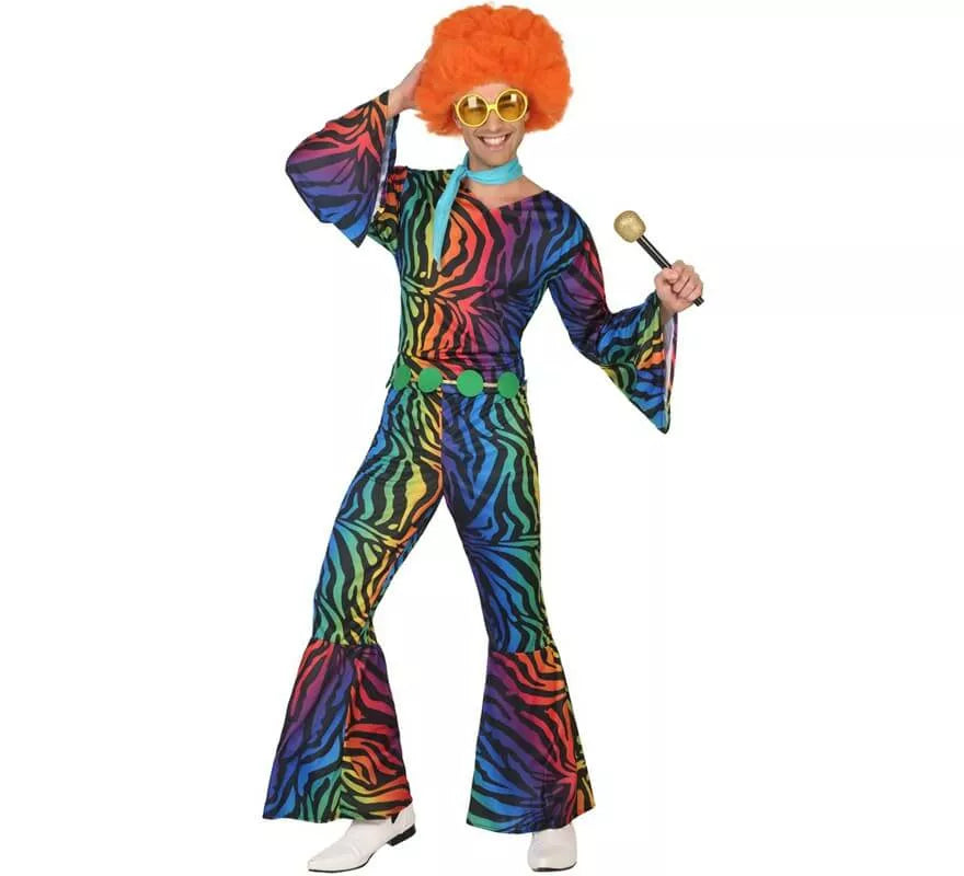 Translation missing: de.Disfraz Disco con estampado multicolor para hombre
