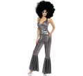 Disfraz Disco de Diva de los 70 Plateado para Mujer