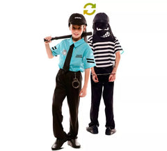 Doppelkostüm Polizei und Dieb für Kinder