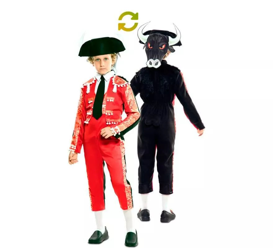 Disfraz Doble de Torero y Toro para niño