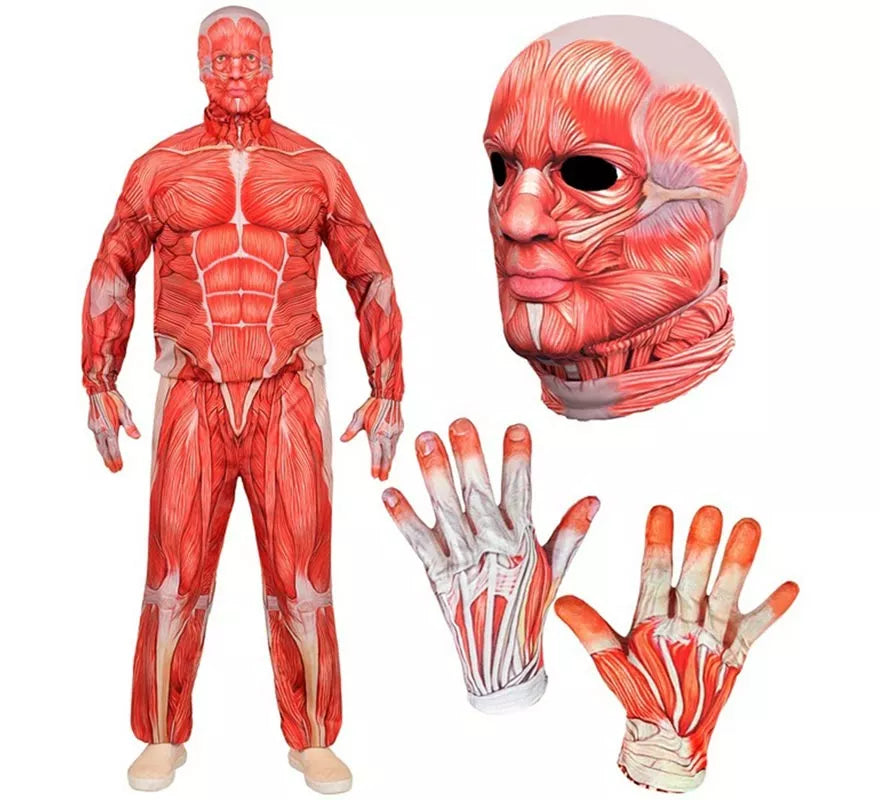 Translation missing: de.Disfraz Express de Anatómico con Músculos para hombre