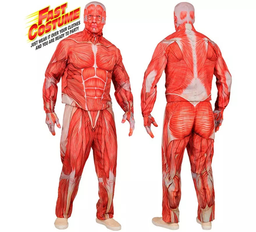 Translation missing: de.Disfraz Express de Anatómico con Músculos para hombre