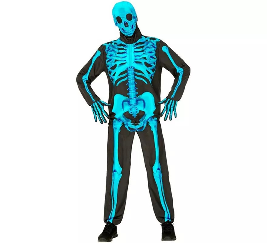 Translation missing: de.Disfraz Express de Esqueleto Fluorescente para hombre