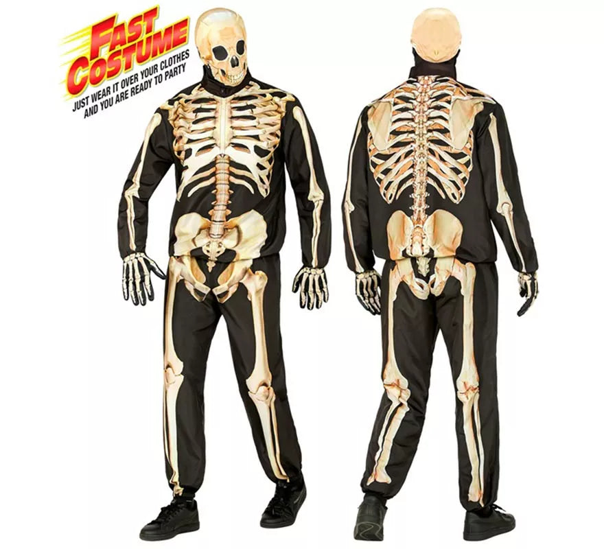 Translation missing: de.Disfraz Express de Esqueleto para hombre