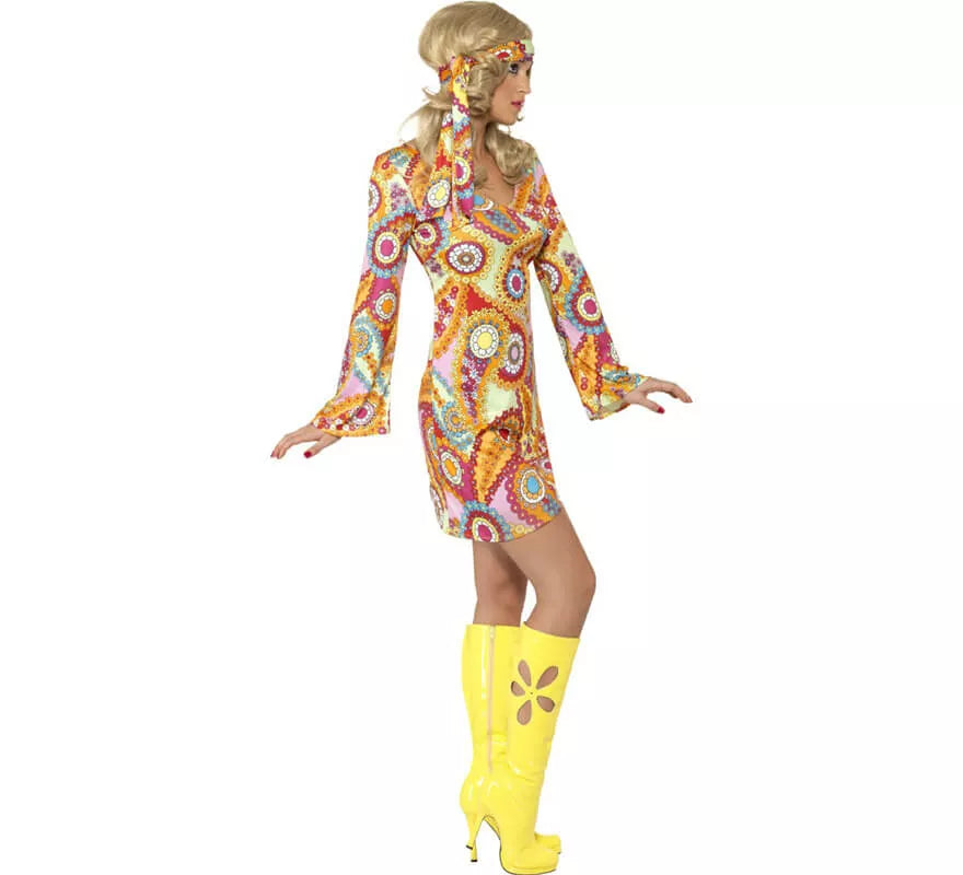 Translation missing: de.Disfraz Hippy Multicolor para Mujer