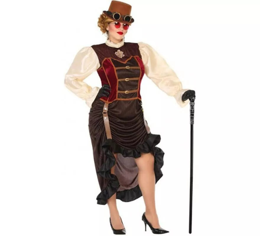 Translation missing: de.Disfraz Marrón Steampunk para mujer