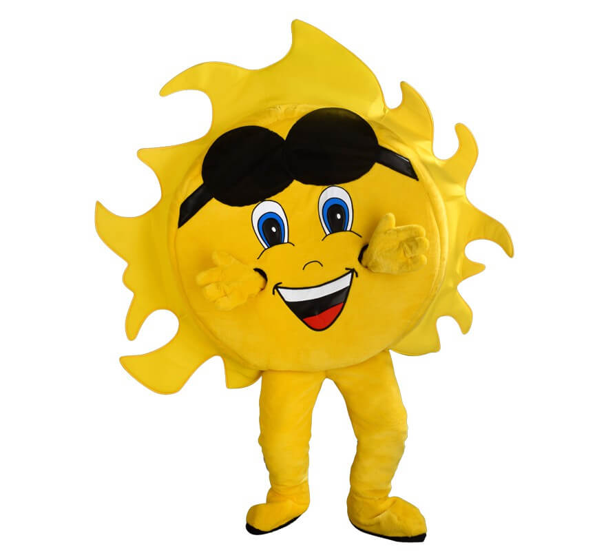 Translation missing: de.Disfraz Mascota Sol sonriente para adultos