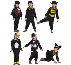 6 in 1 Schwarzes Mehrfachkostüm für Kinder und Babys