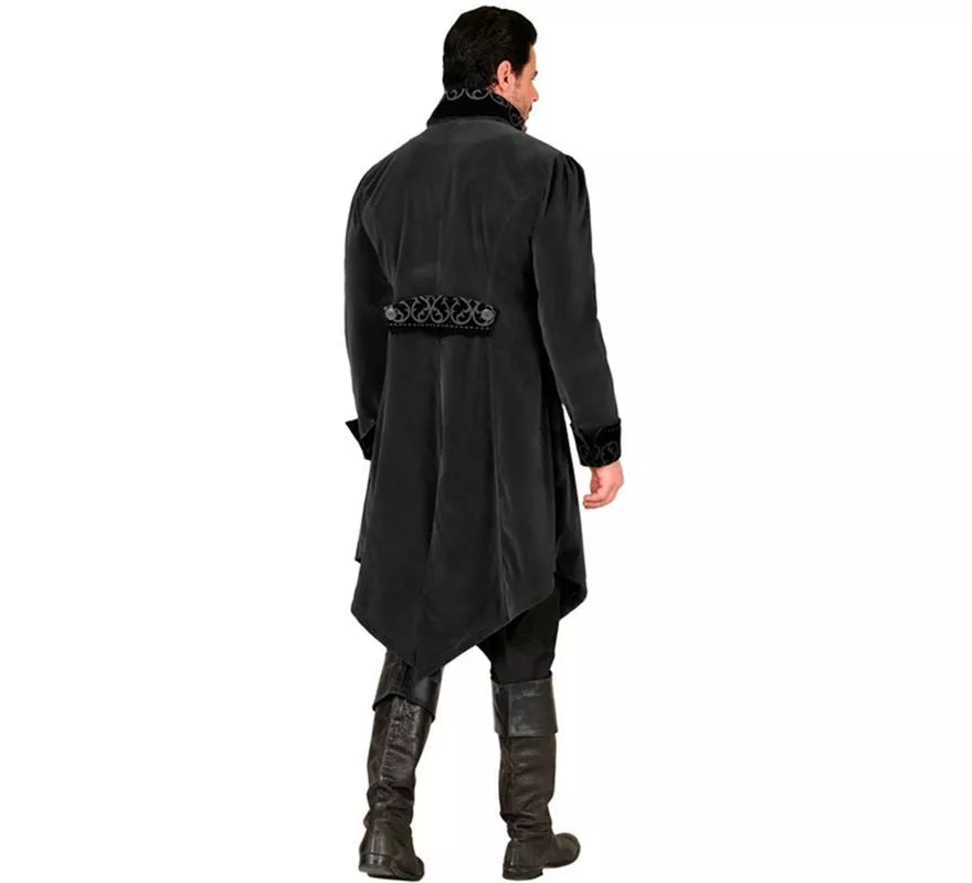 Translation missing: de.Disfraz o Abrigo Gótico Terciopelo Negro para hombre