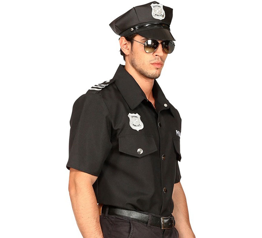 Translation missing: de.Disfraz o Camisa de Oficial de Policía para hombre