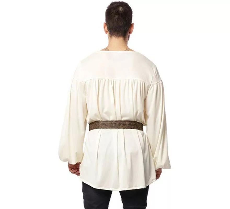 Translation missing: de.Disfraz o Camisa Medieval con cinturón para hombre
