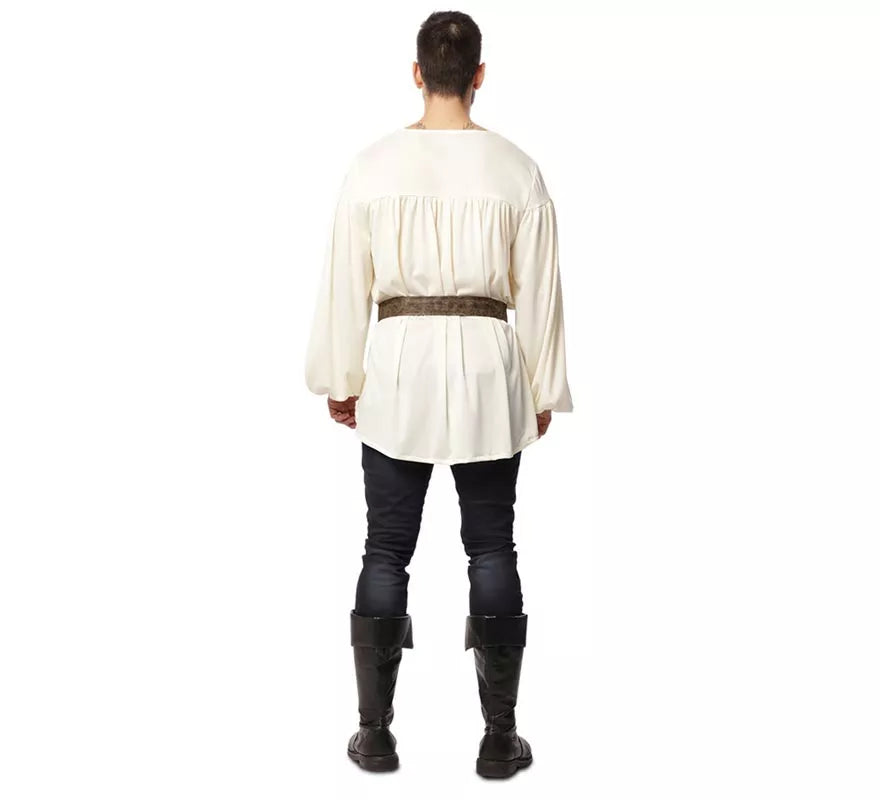 Translation missing: de.Disfraz o Camisa Medieval con cinturón para hombre