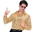 Disfraz o Camisa Moda dorado con lentejuelas para hombre