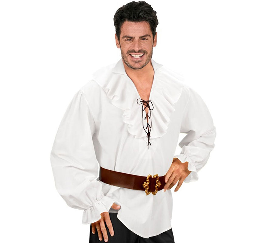 Translation missing: de.Disfraz o Camisa Pirata blanca para hombre