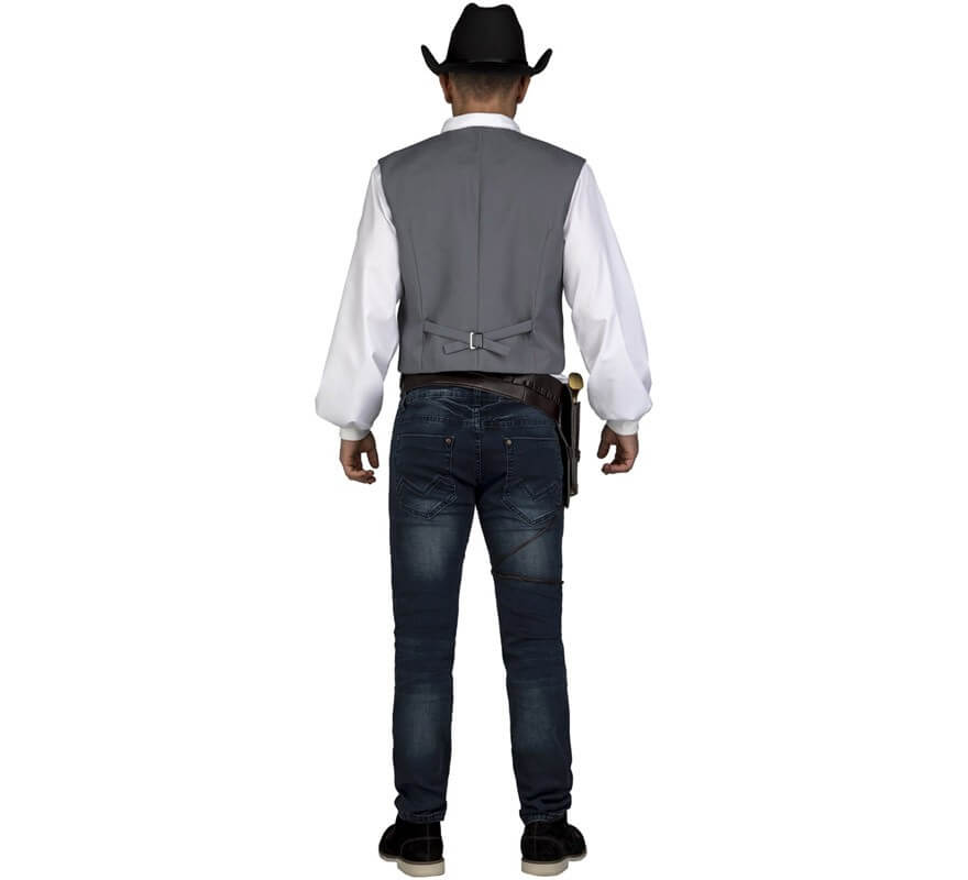 Chaleco Gris de Vaquero para hombre