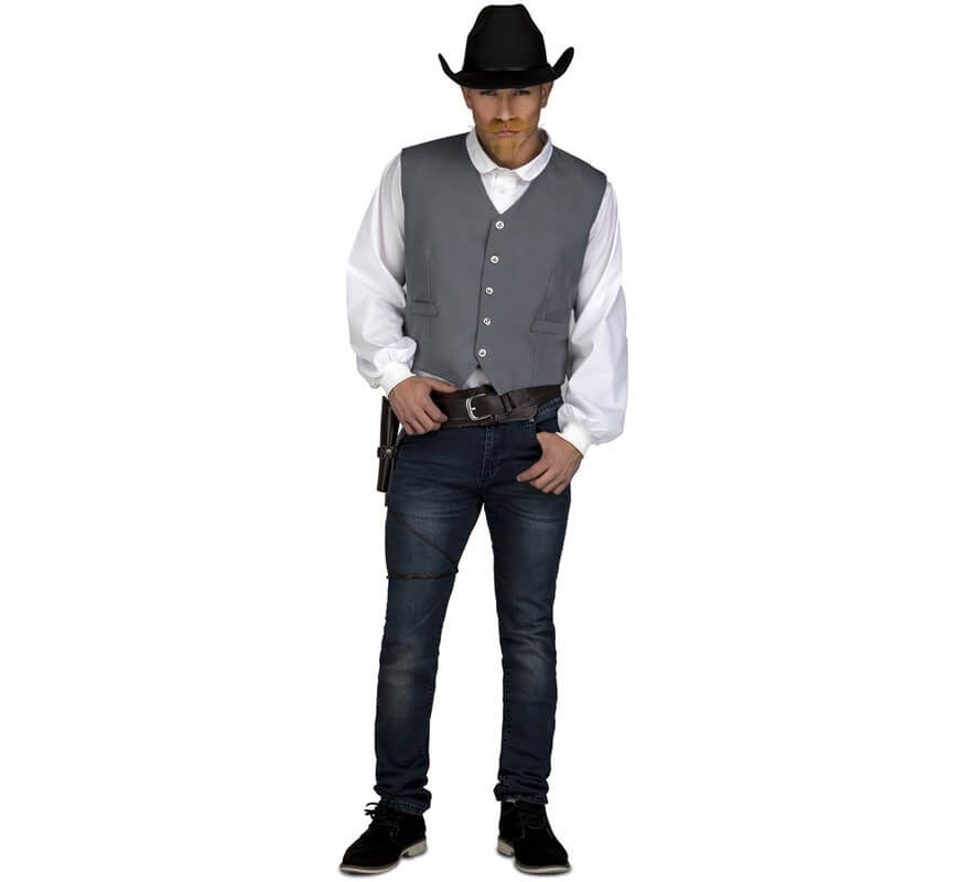Chaleco Gris de Vaquero para hombre