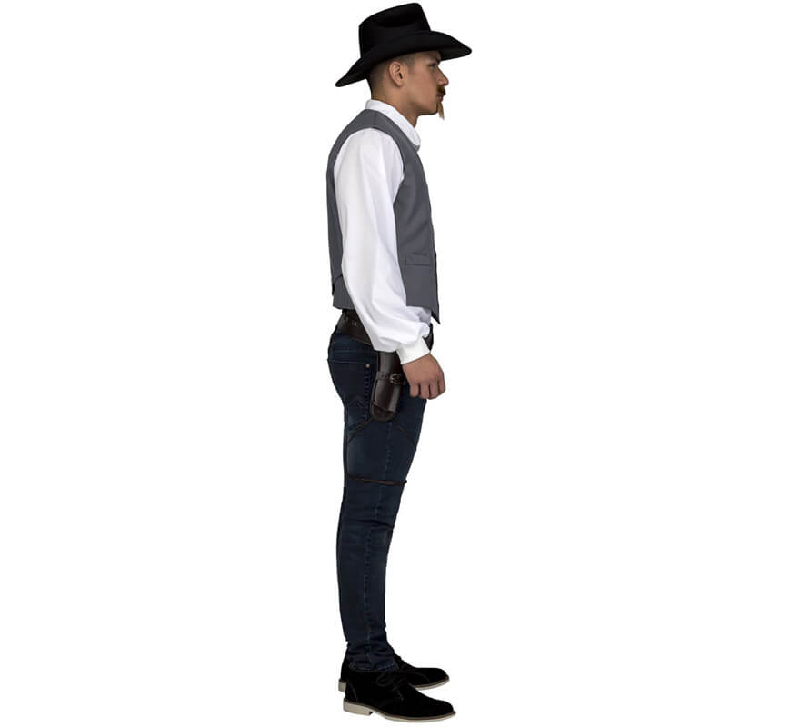 Chaleco Gris de Vaquero para hombre
