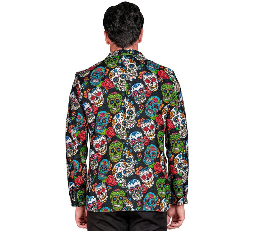 Translation missing: de.Chaqueta de Día de los Muertos multicolor para hombre