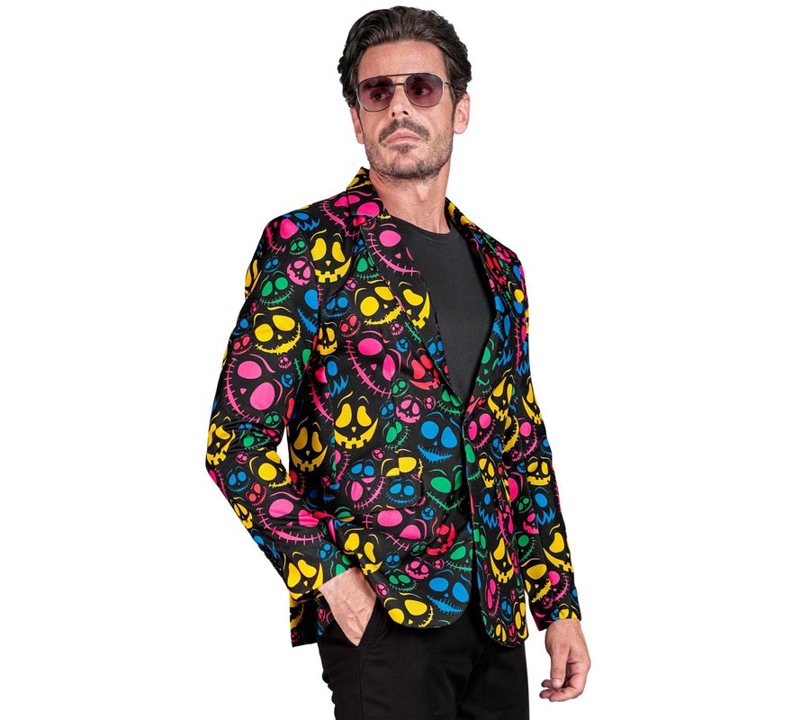 Chaqueta de Fantasmas multicolor neón para hombre