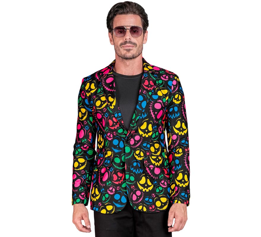 Translation missing: de.Chaqueta de Fantasmas multicolor neón para hombre