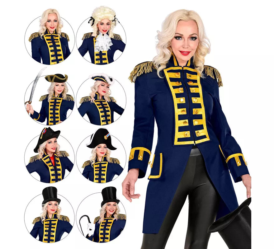 Disfraz o Chaqueta de Frac Blue Parade para mujer