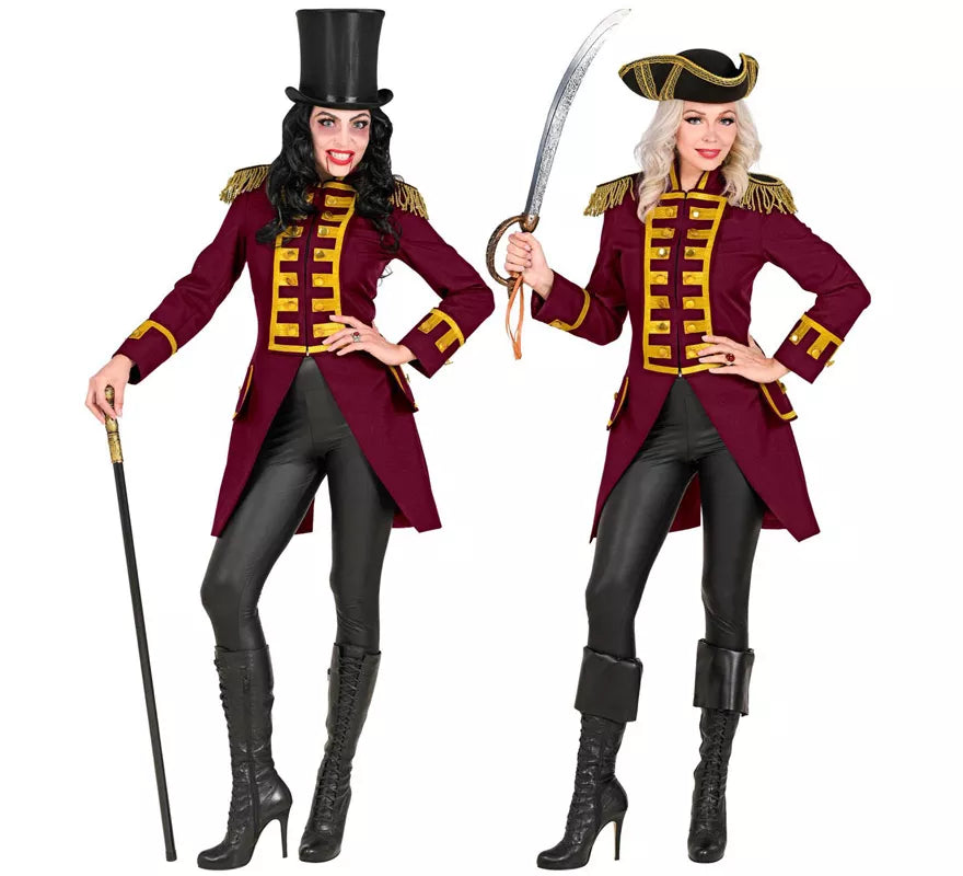 Disfraz o Chaqueta de Frac Burgundy Parade para mujer