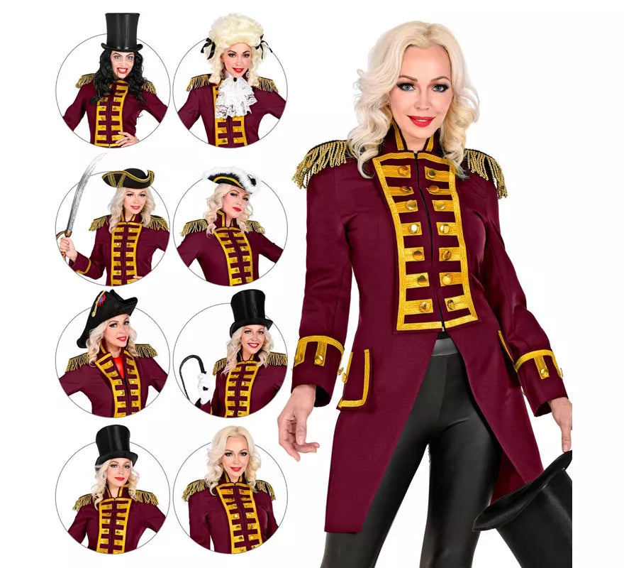 Translation missing: de.Disfraz o Chaqueta de Frac Burgundy Parade para mujer