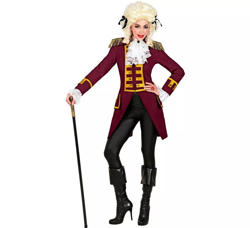 Disfraz o Chaqueta de Frac Burgundy Parade para mujer