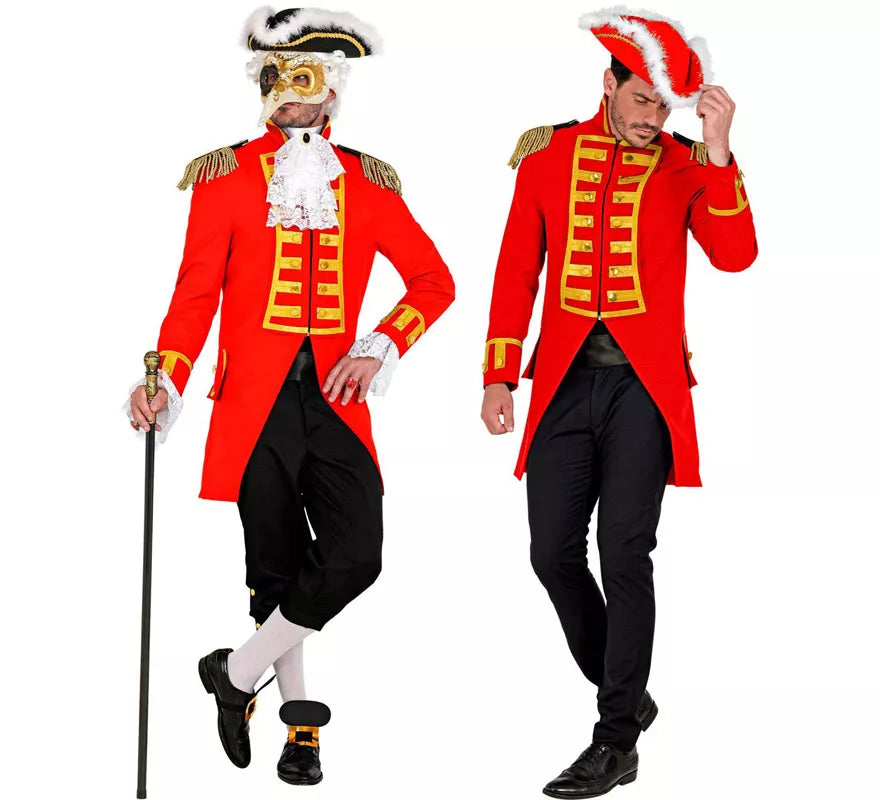 Disfraz o Chaqueta de Frac Red Parade para hombre