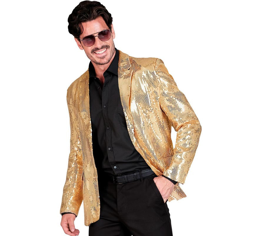 Translation missing: de.Chaqueta de Moda Disco dorada para hombre